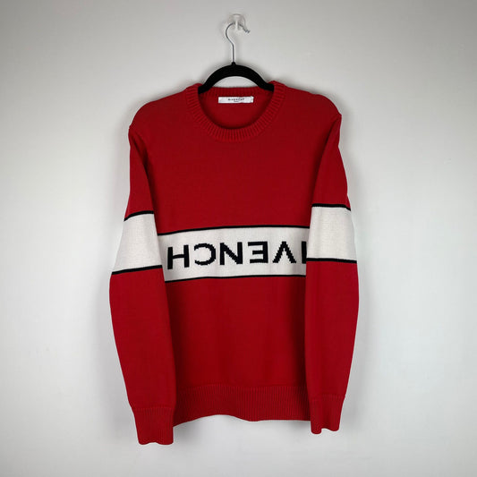 Givenchy Red Reverse Logo Sweatshirt