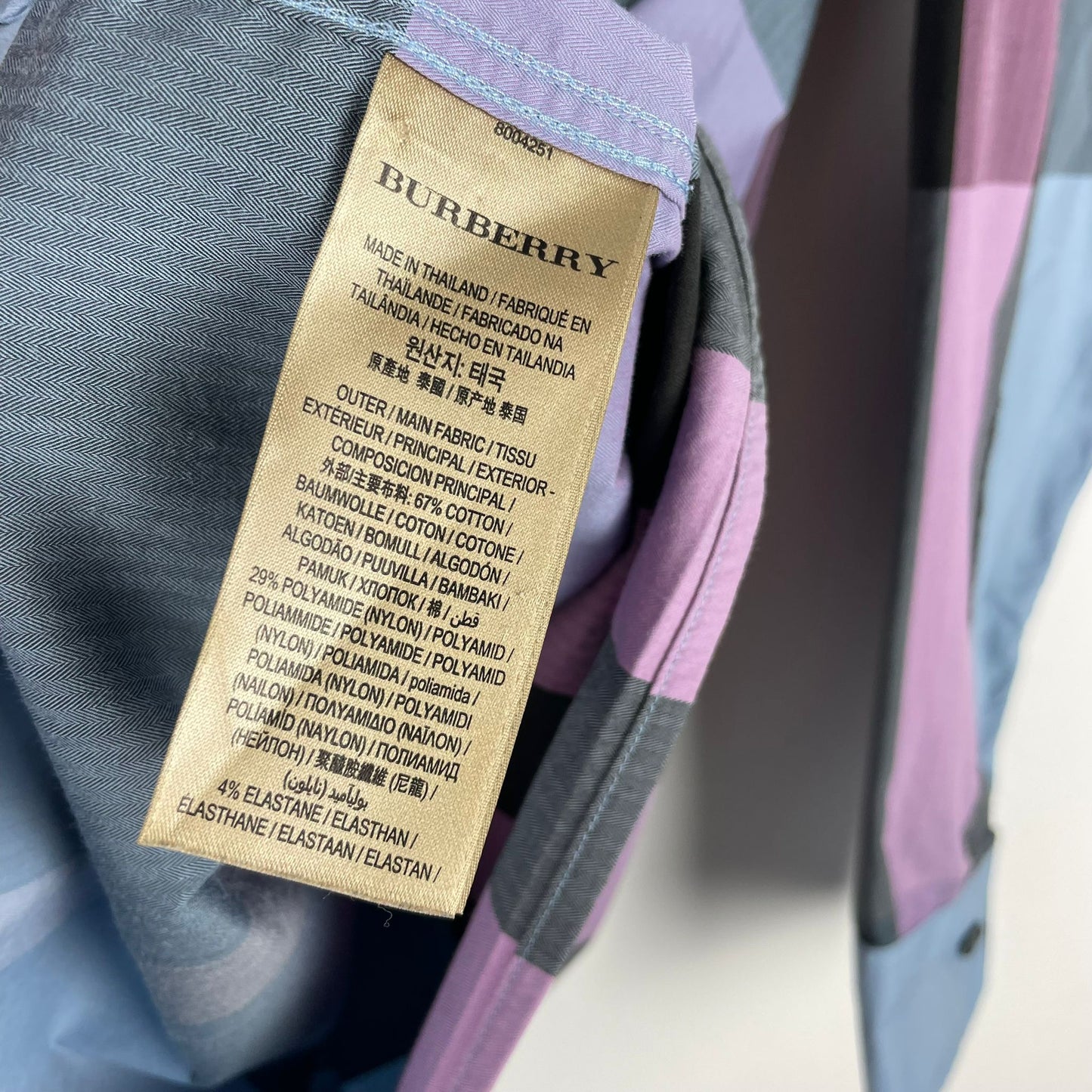 Burberry Chalk Blue Thornaby House Check Shirt