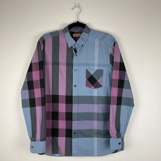 Burberry Chalk Blue Thornaby House Check Shirt